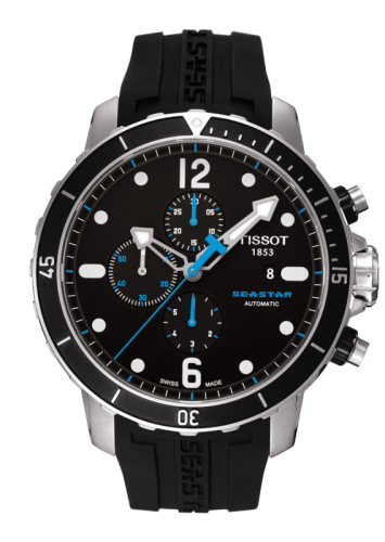 Seastar 1000 Automatic Chronograph Siyah Kauçuk 48 mm
