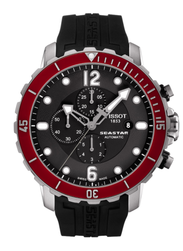 Seastar 1000 Automatic Chronograph Kırmızı Seramik 48 mm