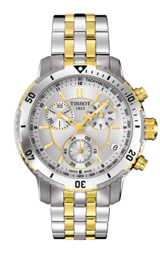 PRS 200 Quartz Chronograph Two Tone Silver 42 mm