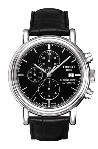 Carson Chronograph Automatic 42 Paslanmaz Çelik / Siyah / Kayış