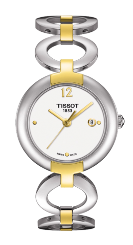Tissot Pembey Paslanmaz Çelik / PVD Altın / Beyaz / Bilezik, referans T084.210.22.017.00