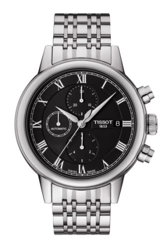 Carson Automatic Chronograph 42.3 Paslanmaz Çelik / Siyah / Bilezik