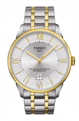 Tissot Chemin des Tourelles Powermatic 80 Two Tone / Gümüş Roman / Bilezik, referans T099.407.22.038.00