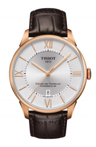 Tissot Chemin des Tourelles Powermatic 80 Gül PVD / Gümüş Roman 42mm, referans T099.407.36.038.00