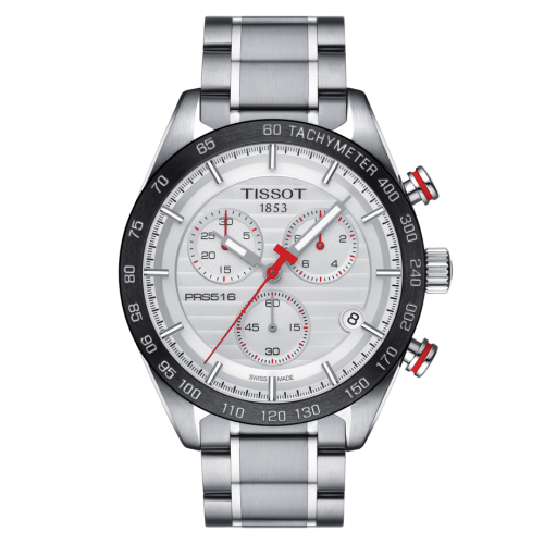 PRS 516 Chronograph Quartz Stainless Paslanmaz Çelik / Gümüş / Bilezik 42 mm