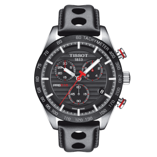 PRS 516 Chronograph Quartz Paslanmaz Çelik / Siyah / Kayış 42 mm