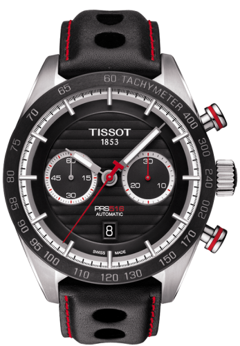 PRS 516 Automatic Chronograph 45 Paslanmaz Çelik / Siyah / Kayış