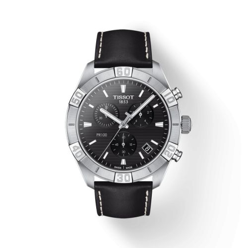 Tissot PR 100 Sport Gent Chronograph Paslanmaz Çelik / Siyah 44mm, referans T101.617.16.051.00