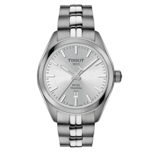 Tissot PR 100 Quartz 33 Titanyum / Gümüş / Bilezik, referans T101.210.44.031.00