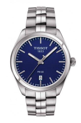 Tissot PR 100 Quartz 39 Paslanmaz Çelik / Mavi / Bilezik, referans T101.410.11.041.00
