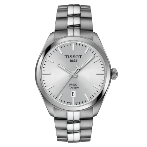Tissot PR 100 Quartz 39 Titanyum / Gümüş / Bilezik, referans T101.410.44.031.00