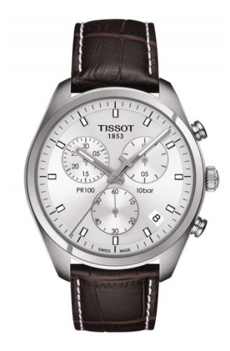 Tissot PR 100 Chronograph Quartz 41 Paslanmaz Çelik / Gümüş / Kayış, referans T101.417.16.031.00