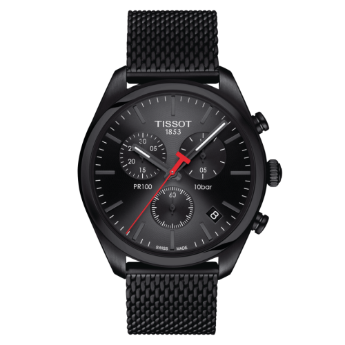 Tissot PR 100 Chronograph Quartz 41 PVD / Siyah / Milanese, referans T101.417.33.051.00