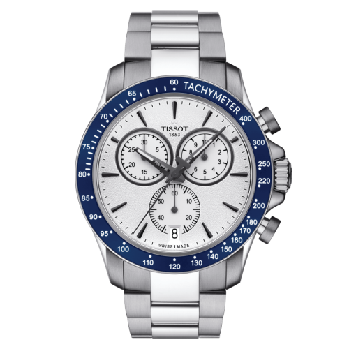 V8 Quartz Chronograph Paslanmaz Çelik / Gümüş / Bilezik 42.5 mm