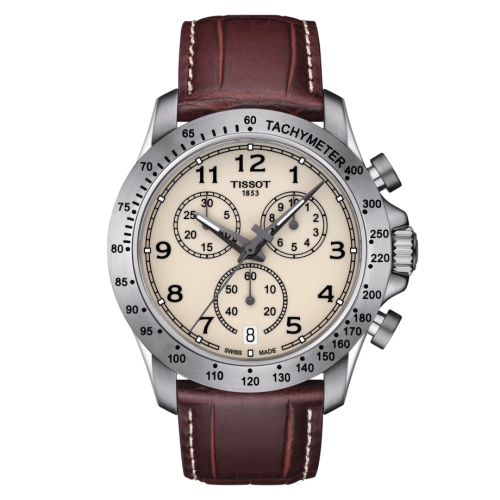 V8 Quartz Chronograph Paslanmaz Çelik / Ivory 42.5 mm