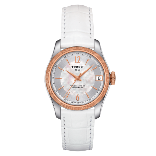 Tissot Ballade Powermatic 80 COSC 32 Paslanmaz Çelik / Pembe Altın PVD / MOP / Kayış, referans T108.208.26.117.00