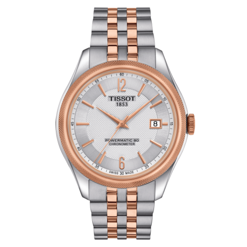 Tissot Ballade Powermatic 80 41 Paslanmaz Çelik / Pembe Altın PVD / Gümüş / Bilezik 39mm, referans T108.408.22.037.01