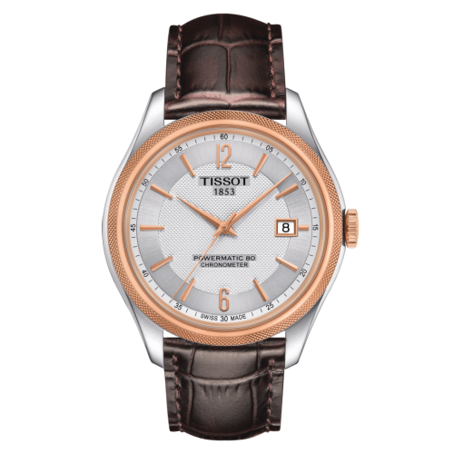 Tissot Ballade Powermatic 80 41 Paslanmaz Çelik / Pembe Altın PVD / Gümüş / Kayış 39mm, referans T108.408.26.037.00