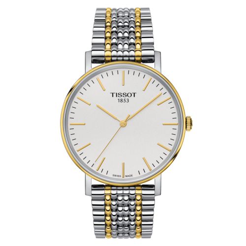 Tissot Everytime Medium Paslanmaz Çelik / Sarı Altın PVD / Gümüş / Bilezik 38mm, referans T109.410.22.031.00