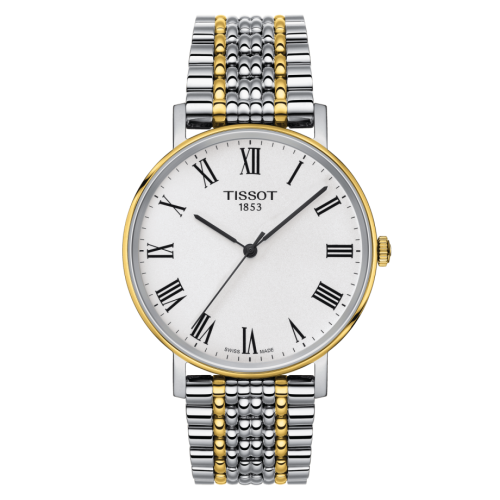 Everytime Medium Paslanmaz Çelik / Sarı Altın PVD / Gümüş / Kayış 38 mm