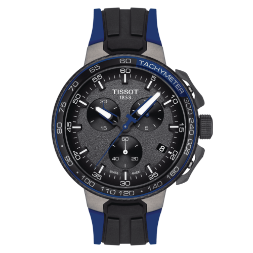 T-Race Cycling Chronograph Paslanmaz Çelik / Mavi 44.5 mm