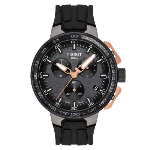 T-Race Cycling Chronograph Paslanmaz Çelik / Pembe Altın 44.5 mm