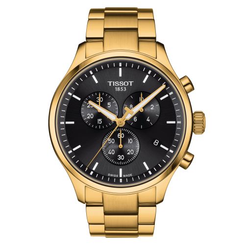 Chrono XL Classic Sarı Altın / Siyah / Bilezik 45 mm