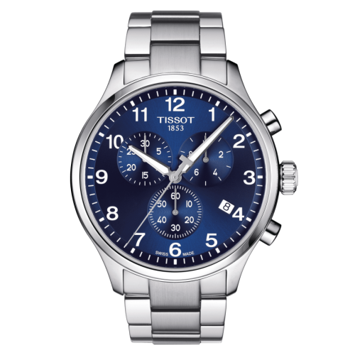 Chrono XL Classic Paslanmaz Çelik / Mavi / Bilezik 45 mm