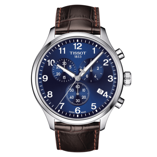 Chrono XL Classic Paslanmaz Çelik / Mavi / Kayış 45 mm