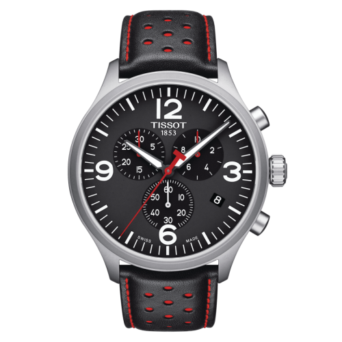 Chrono XL Classic Paslanmaz Çelik / Siyah / Kayış 45 mm