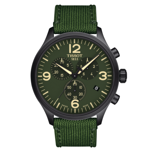 Tissot Chrono XL Black PVD / Green 45mm, reference T116.617.37.097.00