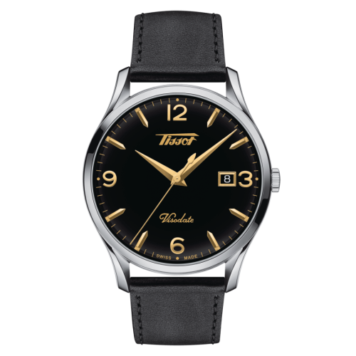 Tissot Visodate Quartz 40 Paslanmaz Çelik / Siyah / Kayış, referans T118.410.16.057.01