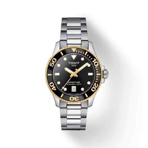 Tissot Seastar 1000 36 Quartz Paslanmaz Çelik - Sarı Altın / Siyah / Bilezik, referans T120.210.21.051.00