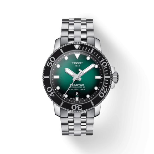 Seastar 1000 Powermatic 80 43 Paslanmaz Çelik / Yeşil Gradient / Bilezik