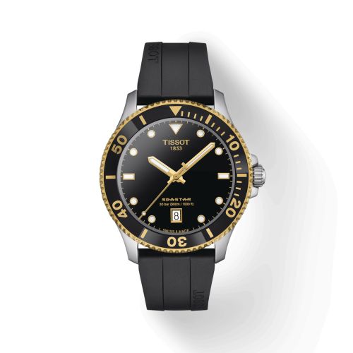 Seastar 1000 Quartz 40 Paslanmaz Çelik - Sarı Altın / Siyah / Kauçuk