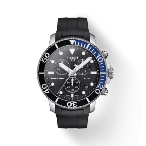 Tissot Seastar 1000 Chronograph Quartz 45.5 Paslanmaz Çelik / Siyah / Kauçuk, referans T120.417.17.051.02