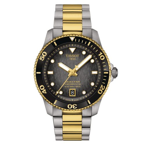 Tissot Seastar 1000 Powermatic 80 40 Paslanmaz Çelik - Sarı Altın / Gri / Bilezik, referans T120.807.22.051.00