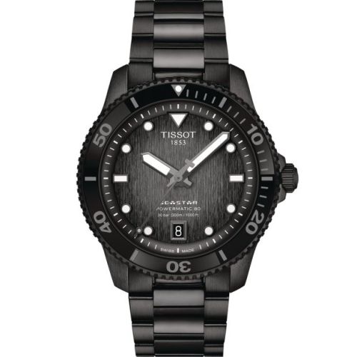 Tissot Seastar 1000 Powermatic 80 40 PVD / Gri / Bilezik, referans T120.807.33.051.00