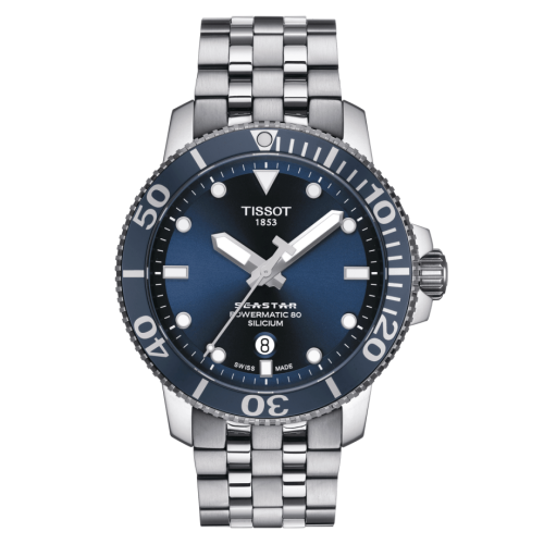 Seastar 1000 Powermatic 80 Silicium 43 Paslanmaz Çelik / Mavi / Bilezik