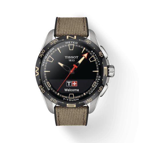 Tissot T-Touch Connect Solar Titanyum - Seramik / Siyah / Fabric 47.5mm, referans T121.420.47.051.07