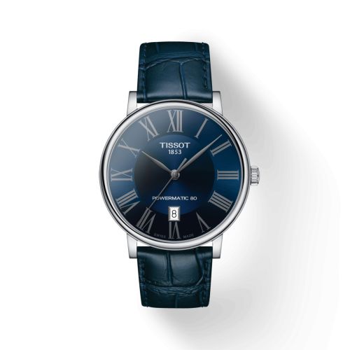 Tissot Carson Premium Powermatic 80 Stainless Steel / Blue / Strap 40mm, reference T122.407.16.043.00