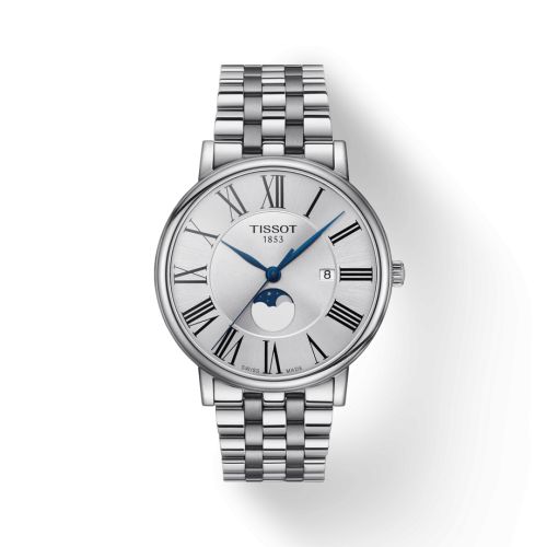 Tissot Carson Premium Gent Moonphase Stainless Steel / Silver / Bracelet 40mm, reference T122.423.11.033.00