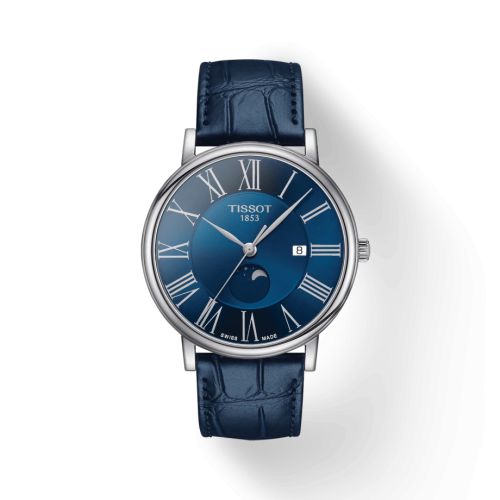 Tissot Carson Premium Gent Moonphase Stainless Steel / Blue 40mm, reference T122.423.16.043.00