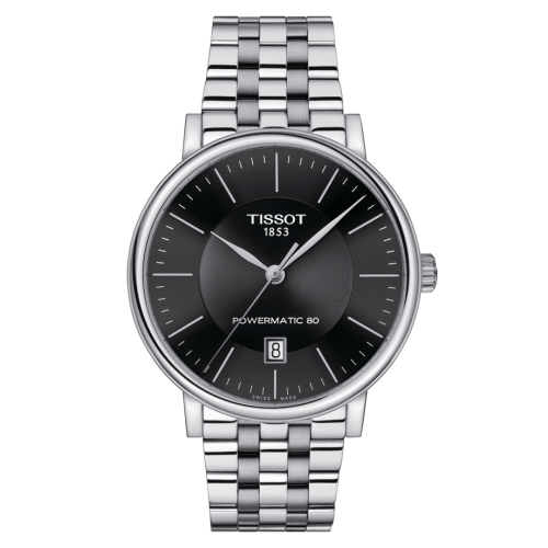 Tissot Carson Premium Powermatic 80 Stainless Steel / Black / Bracelet 40mm, reference T122.407.11.051.00