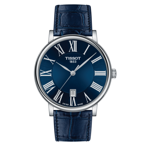 Tissot Carson Premium Quartz 40 Stainless Steel / Blue / Strap, reference T122.410.16.043.00