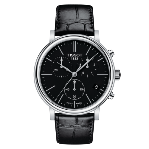 Tissot Carson Premium Chronograph Quartz 41 Stainless Steel / Black / Bracelet, reference T122.417.16.051.00