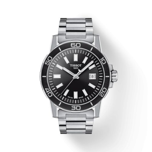 Tissot Supersport Paslanmaz Çelik / Siyah / Bilezik 44mm, referans T125.610.11.051.00