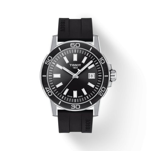 Tissot Supersport Paslanmaz Çelik / Siyah / Kauçuk 44mm, referans T125.610.17.051.00