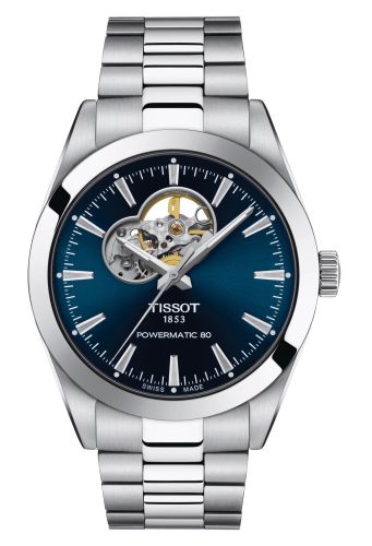 Gentleman Powermatic Open Heart Paslanmaz Çelik / Mavi / Bilezik 40 mm