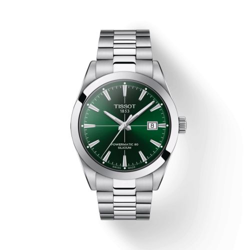 Tissot Gentleman Powermatic Paslanmaz Çelik / Yeşil / Bilezik 40mm, referans T127.407.11.091.01